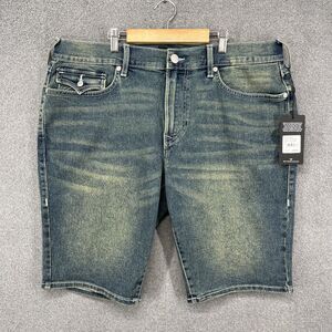 True Religion Jean Flap Shorts Men's 36 Blue Ricky Relaxed Straight  NEW